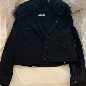 Black jean jacket